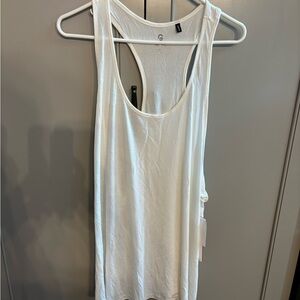 NWT Good American White Sleeveless racerback Women's Top sz 6
